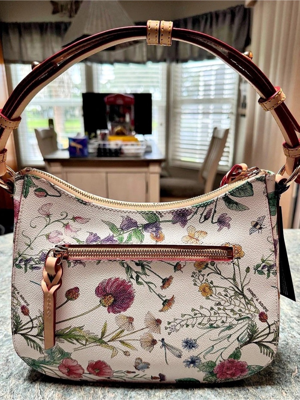 Dooney & Bourke Florentine Botanical Shoulder Bag Floral Leather Shoulder Bag in